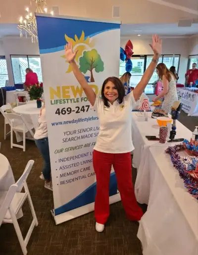 Advisor Mimi Bowie at a senior care exhibition | New Day Lifestyle for Seniors