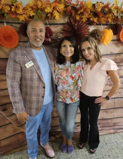 Marcus Bowie and Mimi with a senior care partner | New Day Lifestyle for Seniors
