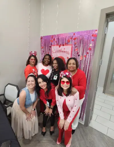  Mimi and senior care team members are celebrating Valentine's Day together | New Day Lifestyle for Seniors