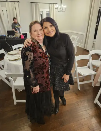 Senior care advisor Mimi Bowie with a guest at an event | New Day Lifestyle for Seniors