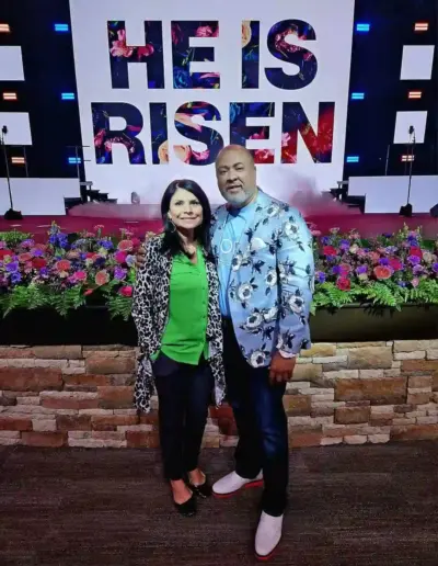 Senior care advisors Mimi Bowie and Marcus Bowie at an event | New Day Lifestyle for Seniors